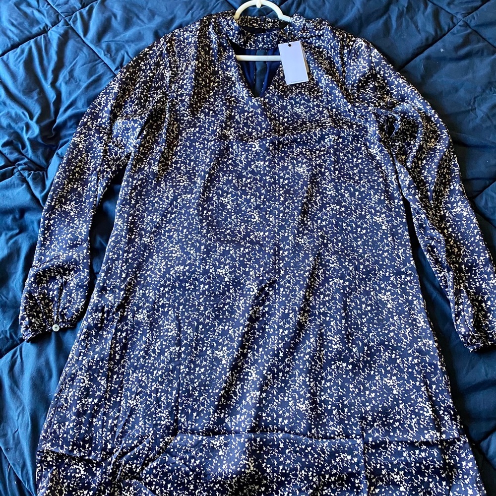 Blue Bobeau long sleeved dress